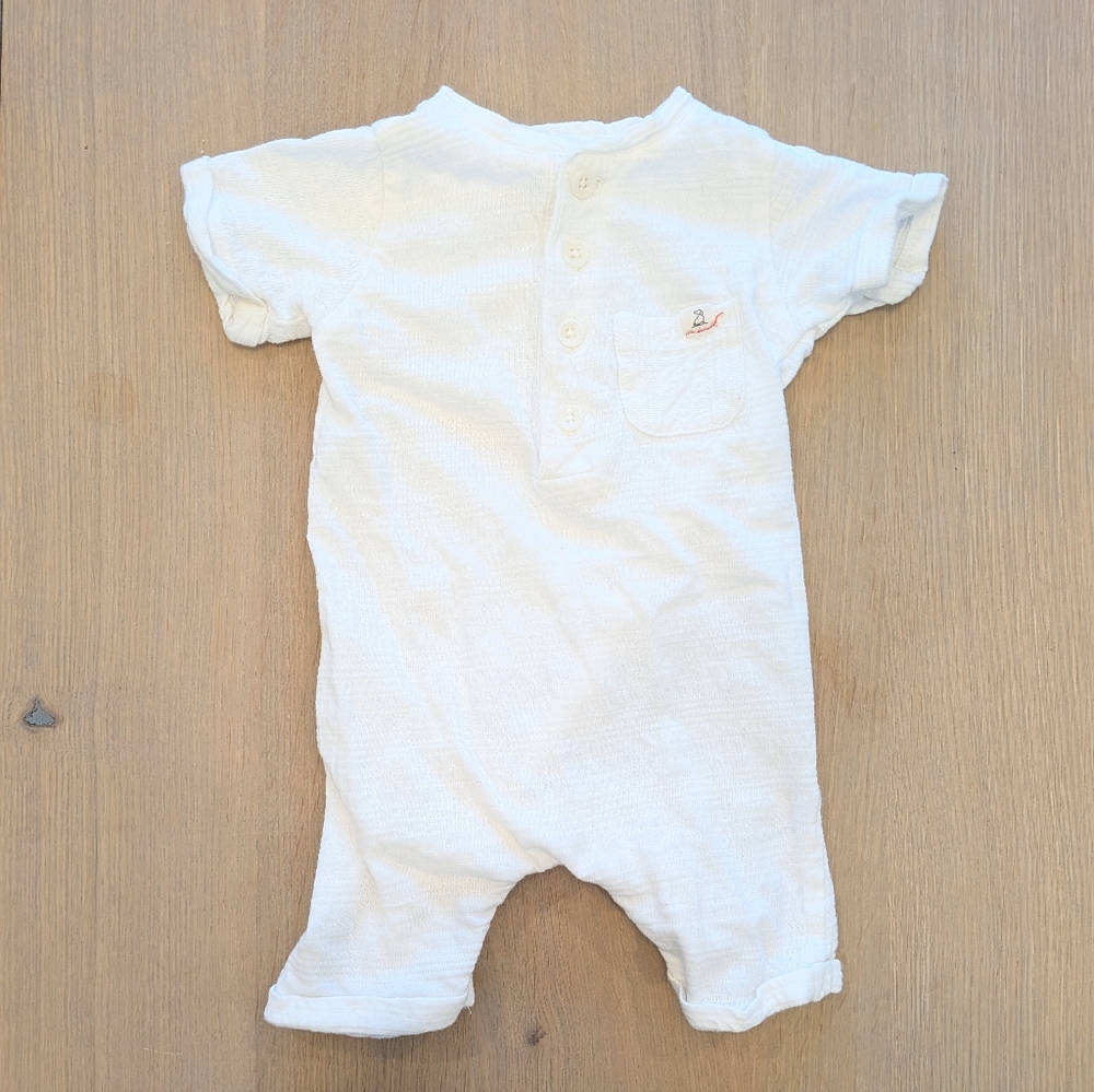 Me & Henry White Baby Romper